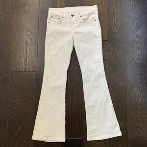 Rag & Bone Off White Corduroy Flare Pants